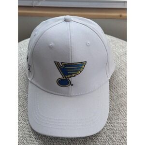 St. Louis Blues NHL Baseball Cap WashU White Adjustable Mens Hat